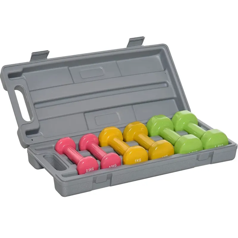 Ordina Subito Set Manubri Palestra con Valigetta 2x0.5kg+2x1kg+2x1.5kg Pesi per Sport Fitness