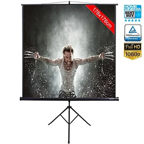 Ultime Pezzi Schermo per Proiezione Videoproiettore 99 Treppiedi 178 x 178 cm FULL HD TV