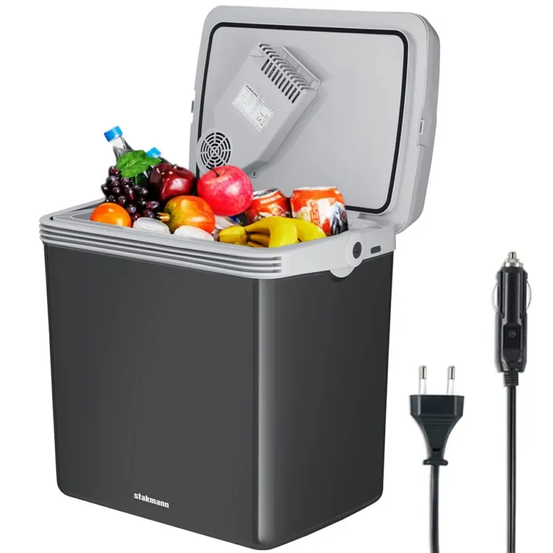 Più Venduto Frigorifero Elettrico Portatile 32 Litri Caldo e Freddo Grigio Spina 230V e 12V