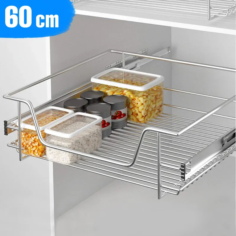 Cassetto Telescopico Cucina 60cm Cestello Mensola Estraibile Salvaspazio Acciaio Compra Adesso