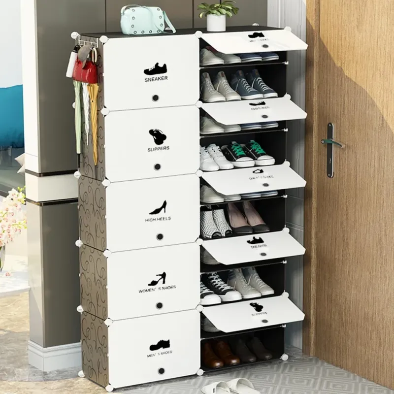 Scarpiera Modulare 10 Cubi Mobile Porta Scarpe Componibile 40 Paia Salvaspazio Spedizione Espresso