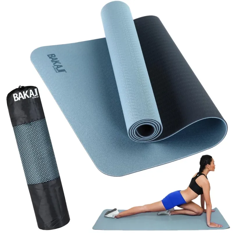 Tappetino Yoga Aerobica Pilates Tappeto Allenamento Fitness Palestra Azzurro Blu Offerta Del Giorno