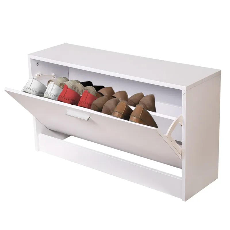 Mobile Mobiletto Scarpiera Salvaspazio Bianca Dimensioni 90.5x46x12.5 cm Non Perdere