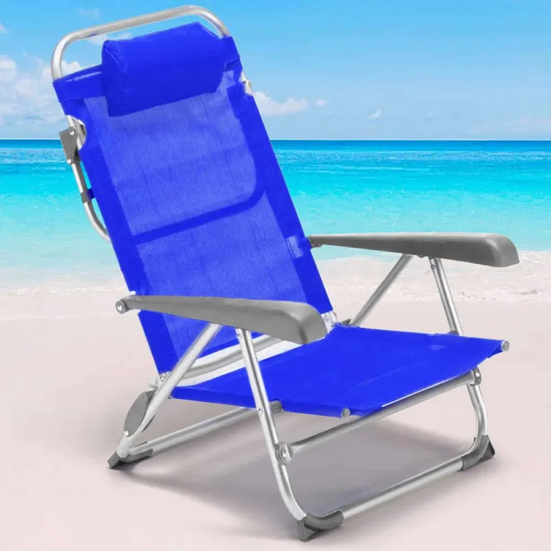 Bestseller Spiaggina Sedia Prendisole Pieghevole Mare Spiaggia Sdraio Reclinabile Blu