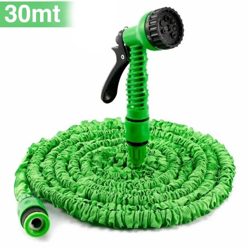 Direttamente Dal Produttore Tubo da Giardino Estensibile Pompa Acqua Terrazzo 30mt con Pistola 7 Funzioni