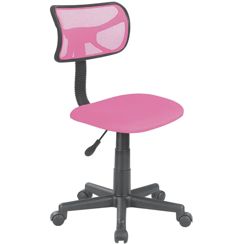 Popolare Sedia Girevole 5 Ruote Cameretta Scrivania Schienale Ergonomico Rosa