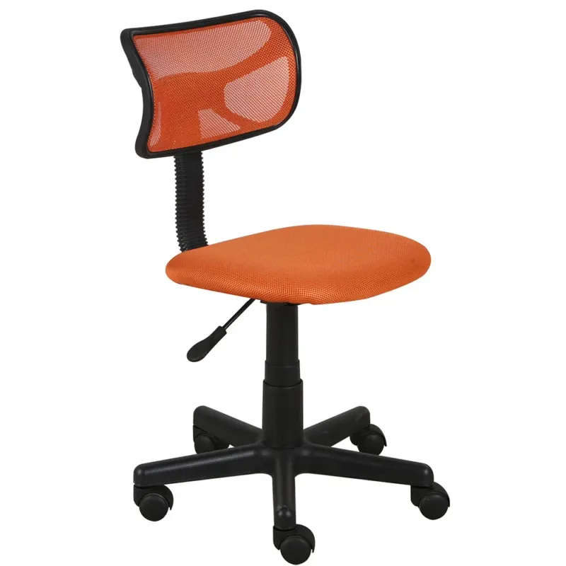 Prezzo Scontato Sedia Girevole 5 Ruote Ufficio Cameretta Scrivania Schienale Ergonomico Arancio