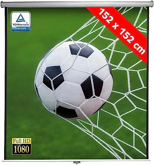 Schermo per Proiezione Videoproiettore 84 Home Cinema 152 x 152 cm FULL HD TV Quantità Limitata