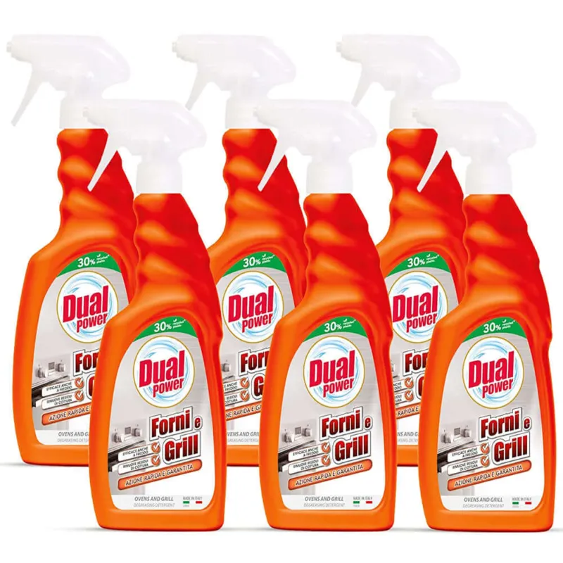 Prezzo Conveniente 6 x Dual Power Forni e Grill Spray Promo Pack 6 Bottiglie 500ml Azione Rapida