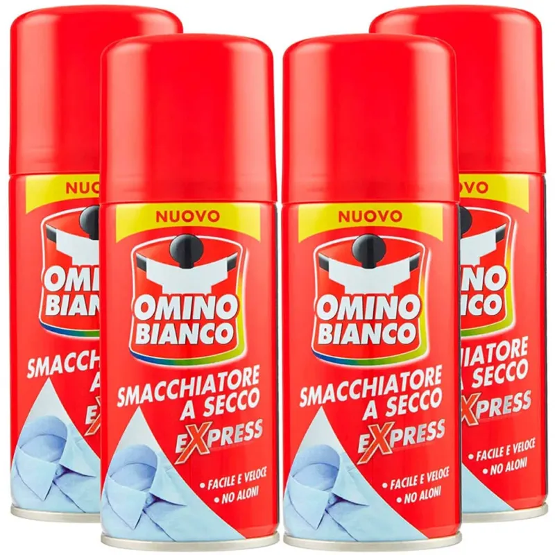 Prezzo Basso 4 x Omino Bianco Smacchiatore Spray a Secco Expess Specifico per Macchie Intense