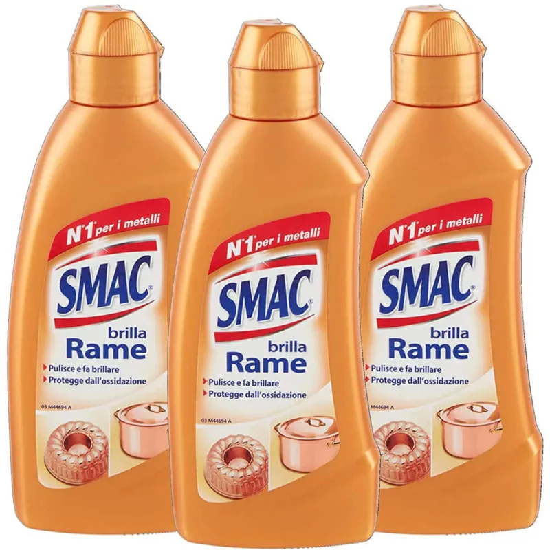 Più Venduto 3 x Smac Brilla Rame Detergente Crema Lucida e Protegge dall‘Ossidazione 250ml