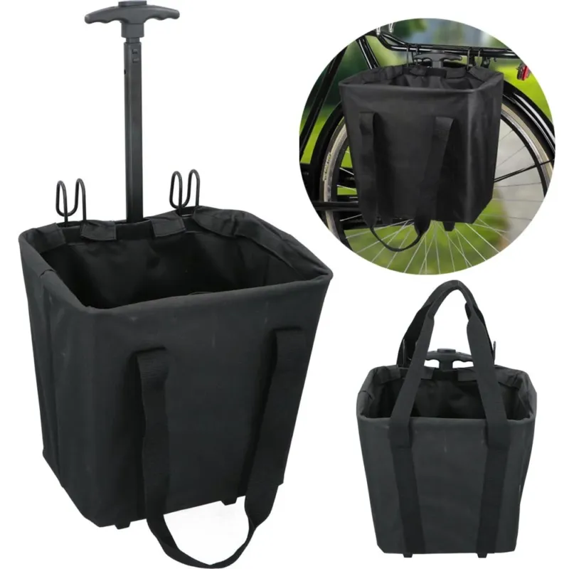 Soddisfatti O Rimborsati Trolley Borsa Porta Spesa Pacchi Ganci Bicicletta Manico Telescopico 2 Ruote