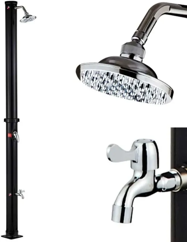Doccia Solare Giardino Piscina Esterno 35Lt Lava Piedi Miscelatore Campeggio Soddisfatti O Rimborsati