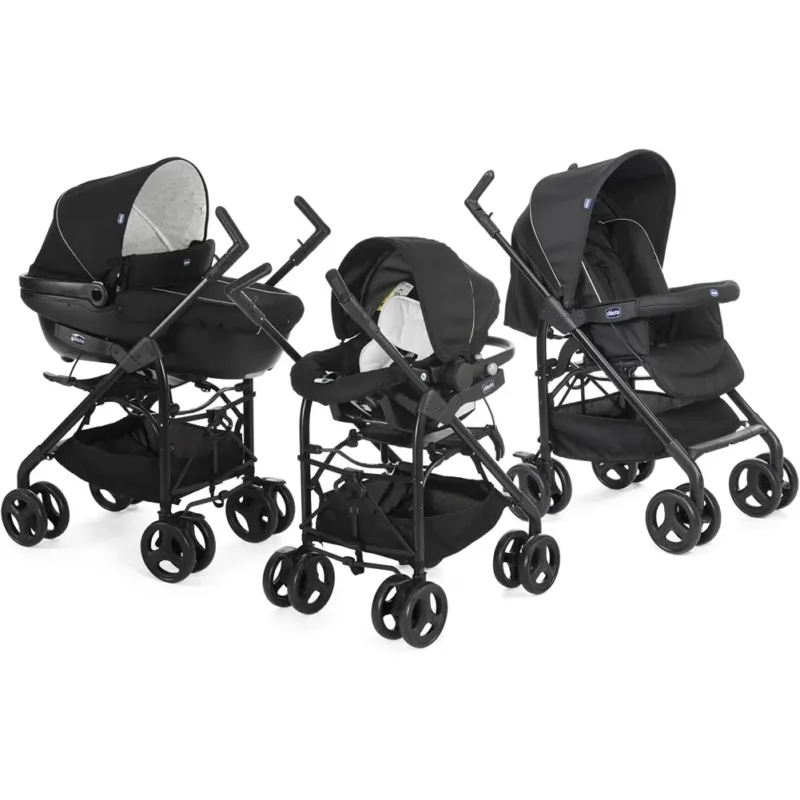 Chicco Passeggino Trio Sprint 3in1 Carrozzina e Navicella Chiusura Click Clack Professionale