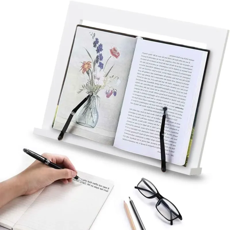 Ultime Pezzi Leggio Supporto per Libri da Cucina e Tablet in Legno 3 Inclinazioni Pieghevole