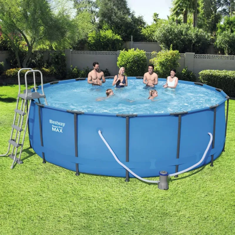 Piscina Circolare Rigida Bestway Steel Pro 457 x 122cm Kit Completo di accessori Direttamente Dal Produttore