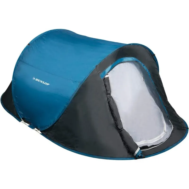 Tenda Pop-up da Campeggio 2 Posti Automatica Instant Viaggio Trekking Dunlop Consegna Rapida