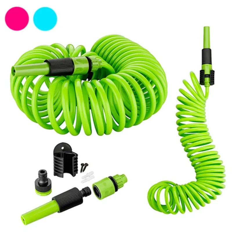 Super Prezzo Tubo Estensibile da Giardino Terrazzo Pompa Irrigazione Spirale 10mt 3 Colori