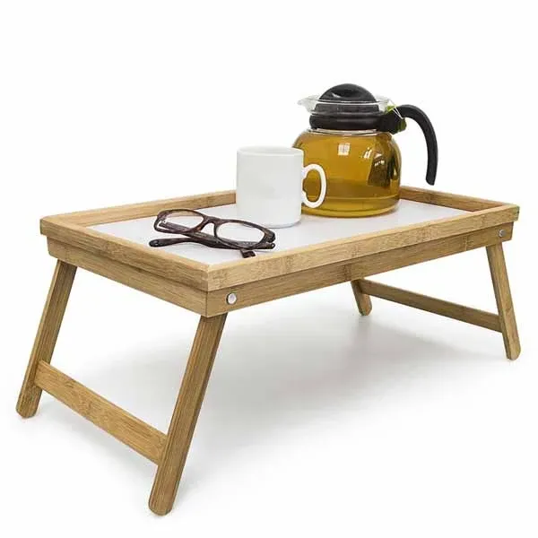 Ultima Occasione Vassoio da letto pieghevole in legno di bambu Colazione Richiudibile 50 x 30 cm