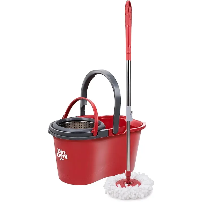 Occasione Imperdibile Mop Mocio in Microfibra Estendibile con Strizzatore e Secchio 16Litri con Manico