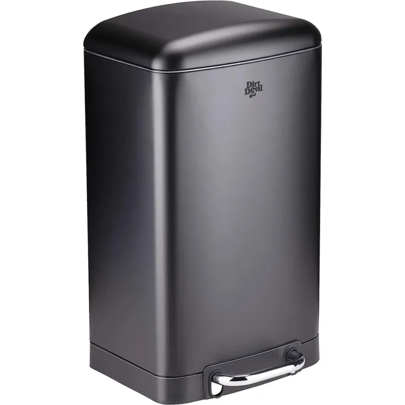 Compra Adesso Pattumiera a Pedale Nero Acciaio Inox 20L Cesto Rimovibile Chiusura Ammortizzata