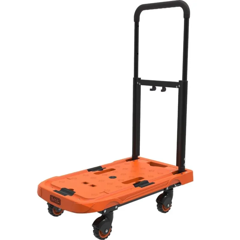 Popolare Carrello Piattaforma per Trasporto Portata 90kg Pieghevole con Manico Regolabile