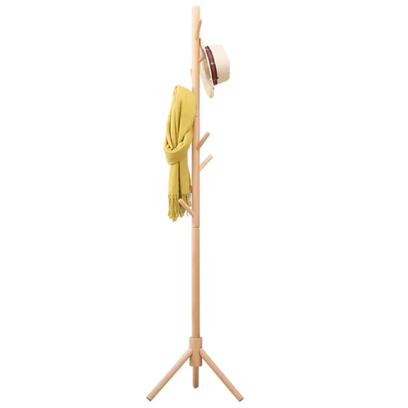 Attaccapanni Appendiabiti a Piantana in legno di betulla 8 Ganci Naturale 41x176 Must-Have