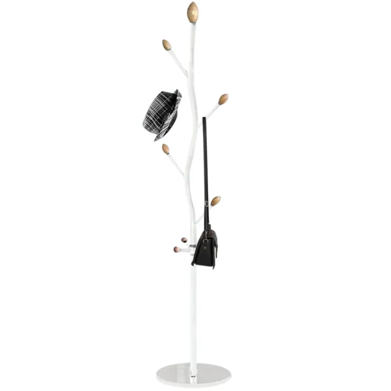 Attaccapanni Appendiabiti Piantana Forma Albero Metallo 8 Ganci Bianco 38x38x175 Occasione Imperdibile
