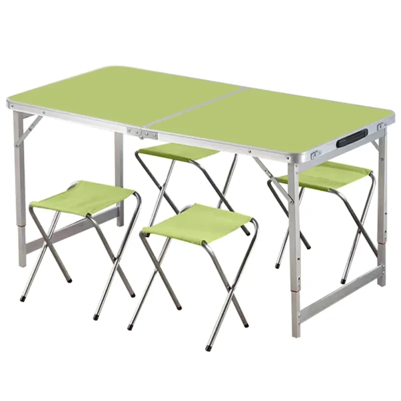 Set Tavolo Pieghevole con 4 Sedie Verde da Campeggio Picnic Giardino Portatile Acquista Ora