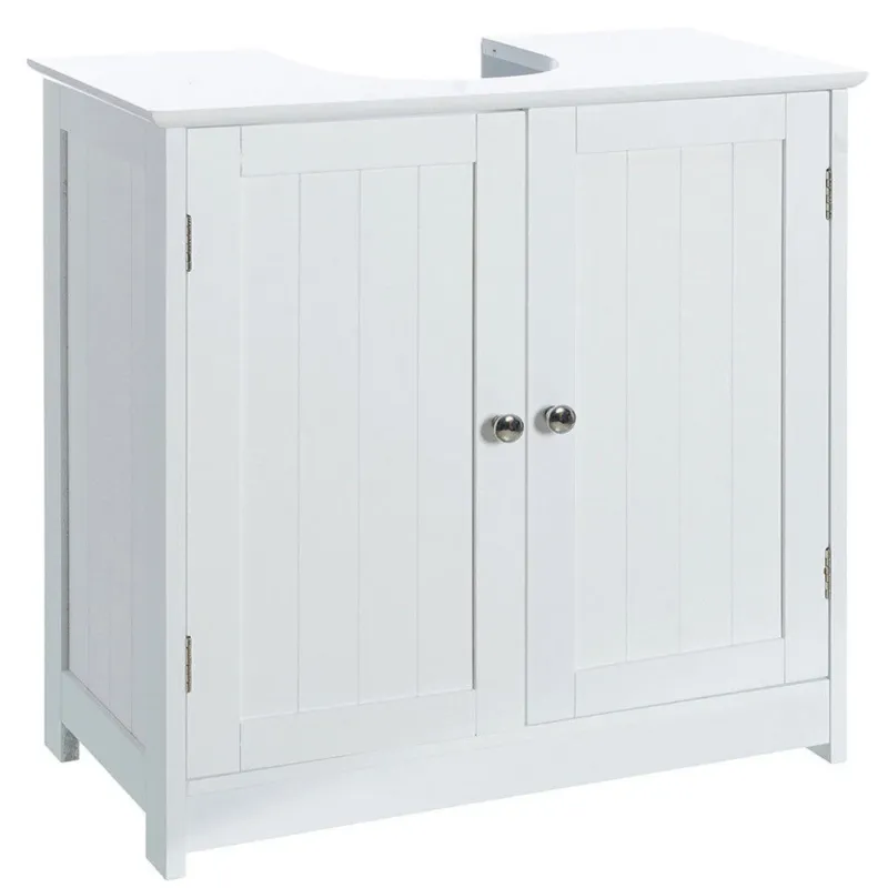 Ultimissimo Modello Mobile Bagno Sotto Lavabo Legno MDF Armadietto Mobiletto 2 Ante 60x30cm Bianco
