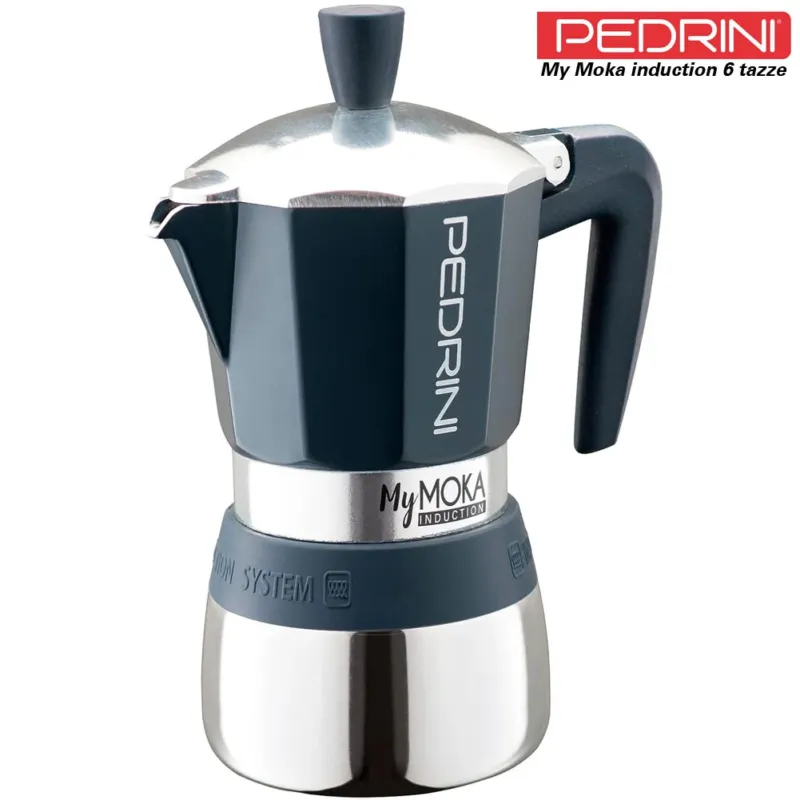 Promo Stagionale Caffettiera My Moka Induction 6 Tazze Acciaio Macchinetta Caffe per Induzione