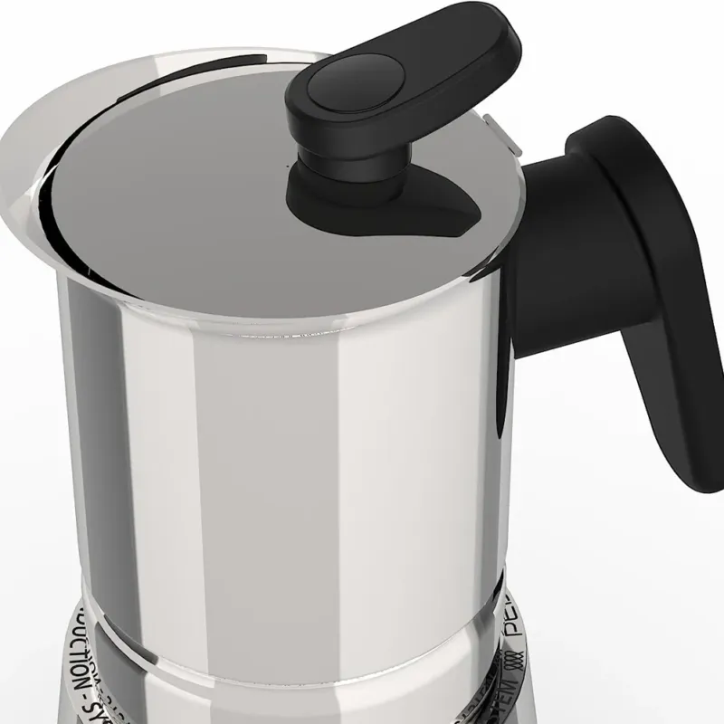 Caffettiera Moka 2 Tazze in Acciaio Inox Macchinetta Caffe per Induzione Pedrini Quantità Limitata