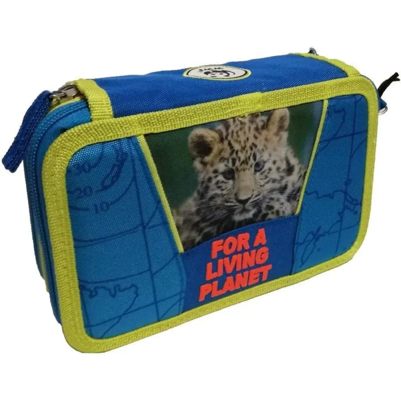 Prezzo Ridotto Astuccio 3 Zip WWF Adventure Chiusura Zip Organizer Portapenne Scolastico Scuola