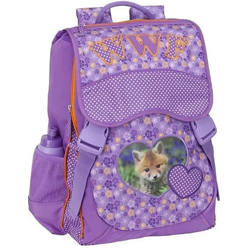 Zaino WWF Cuore Girl Estensibile con Gadget Borraccia Zainetto Scuola Ragazze Prezzo Ridotto