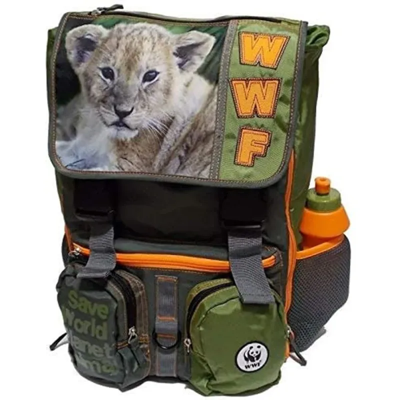 Zaino WWF Adventure Boy Estensibile con Gadget Borraccia Zainetto Scuola Ragazzi Occasione