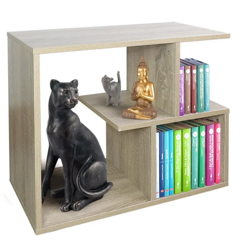 Occasione Imperdibile Libreria Tavolino Divano Design Moderno 5 Ripiani 60x30x50cm Casa Ufficio Beige