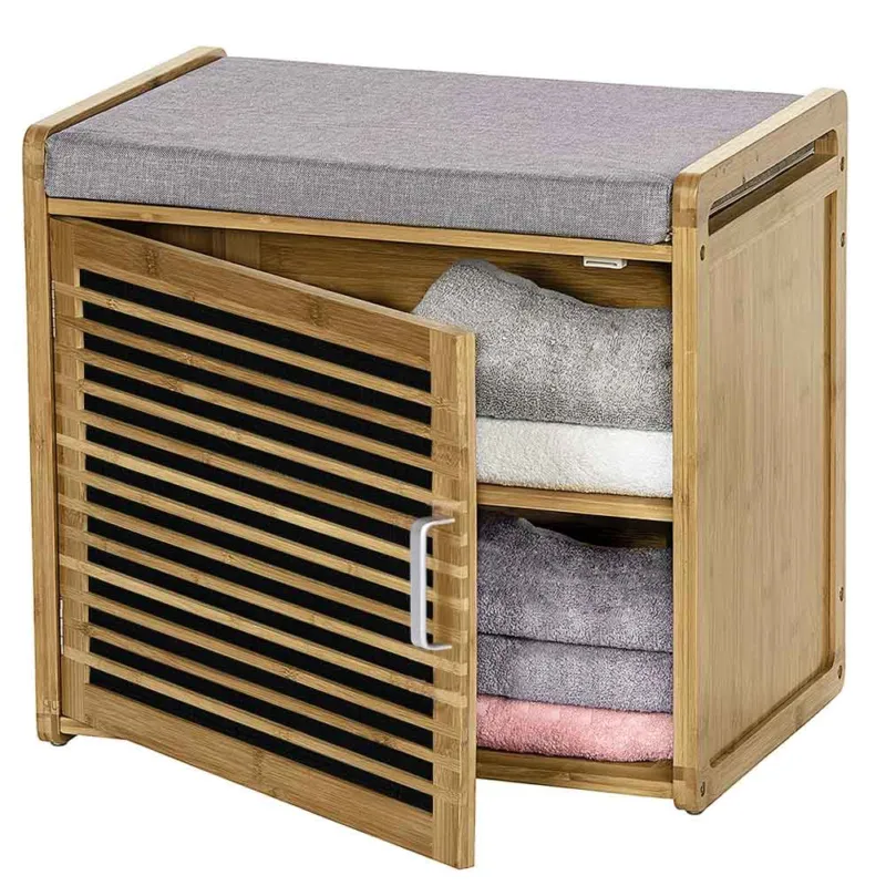 Panca Scarpiera Casa 2 Ripiani Porta Scarpe con Anta Mobiletto Multiuso Cuscino Bestseller