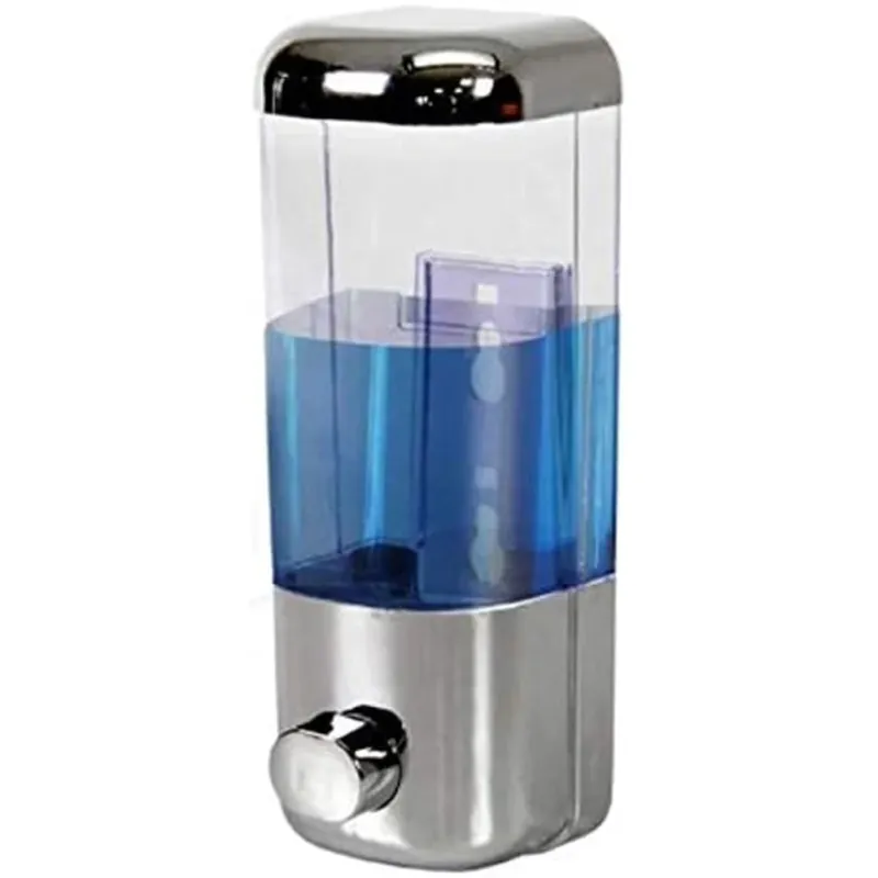 Nuova Collezione Dispenser Sapone Liquido parete Contenitore Casa Negozio Bagno 500ml Cromo