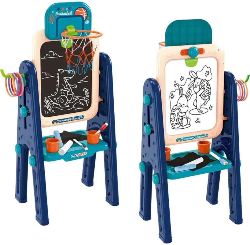 Acquista Ora Lavagna per bambini 4in1 Multifunzione con Basket Canestro Giocattolo Educativo