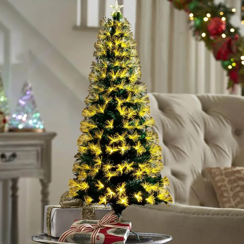 Bestseller Albero di natale Luminoso 90 cm con Luci LED Fibra Ottica Bianco Caldo