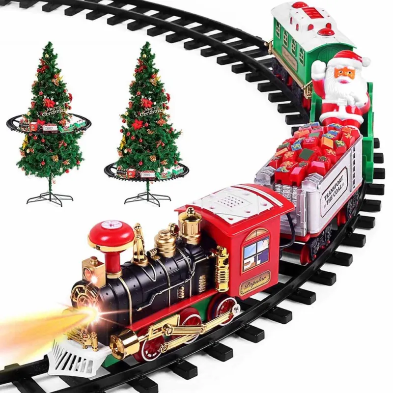 Ordina Subito Trenino Natalizio con Supporto per Centro Albero Treno Elettrico con Luci Natale