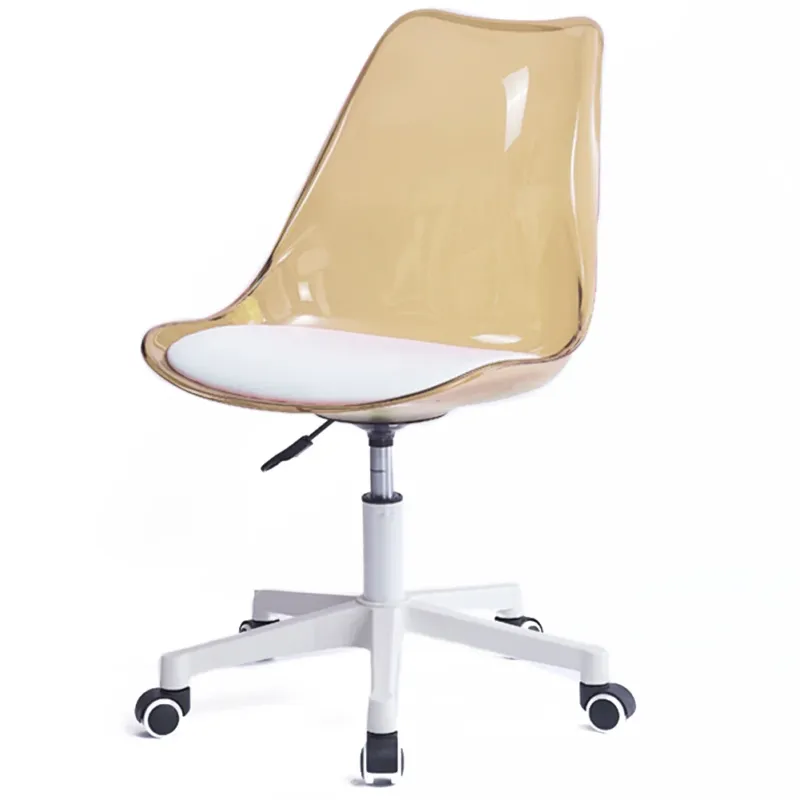 Sedia da Scrivania con ruote e Schienale trasparente Bronzo Poltrona da Ufficio Compra Online