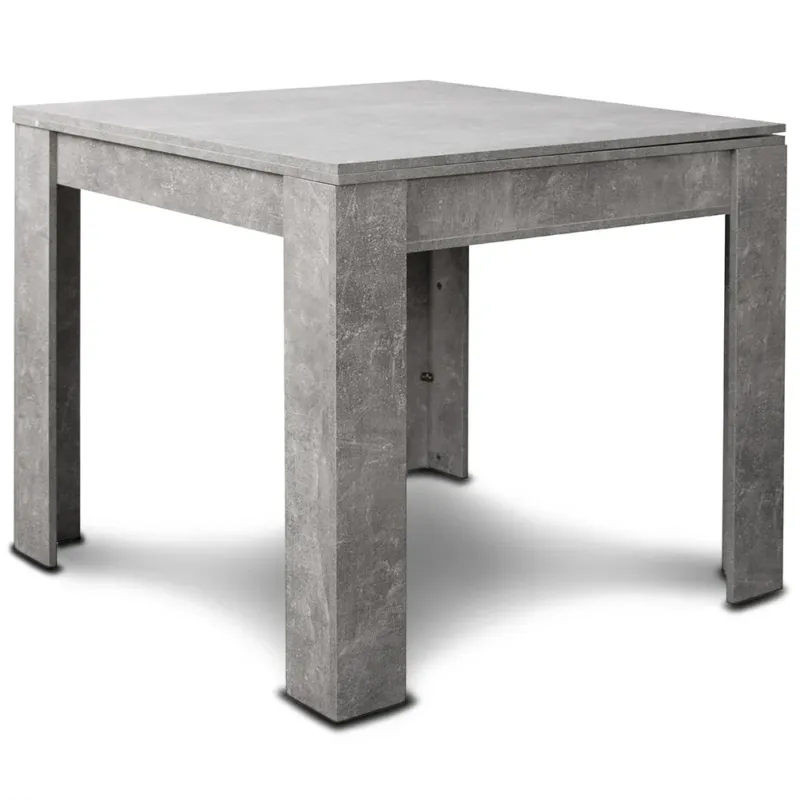 Tavolo da Pranzo Quadrato 90x90 in Legno Cemento Allungabile Apertura a Libro Offerta Limitata