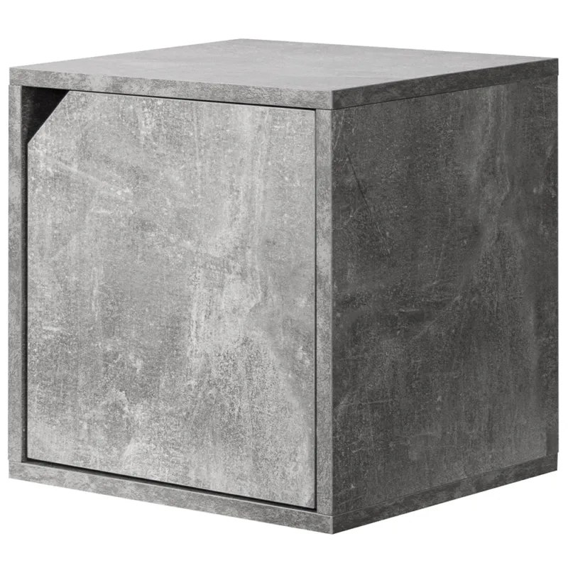 Mensola Cubo con 1 Anta da Parete Scaffale Montaggio Muro Cemento Design Moderno Ultimissimo Modello
