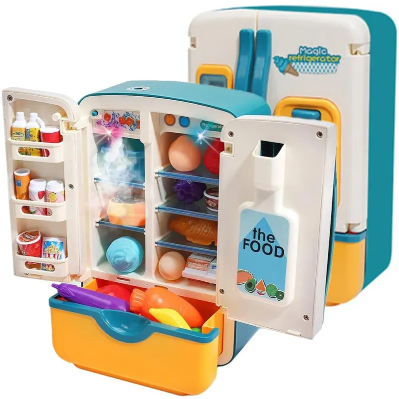 Frigorifero da Cucina Giocattolo Gioco per Bambini con Distributore di Ghiaccio Affare