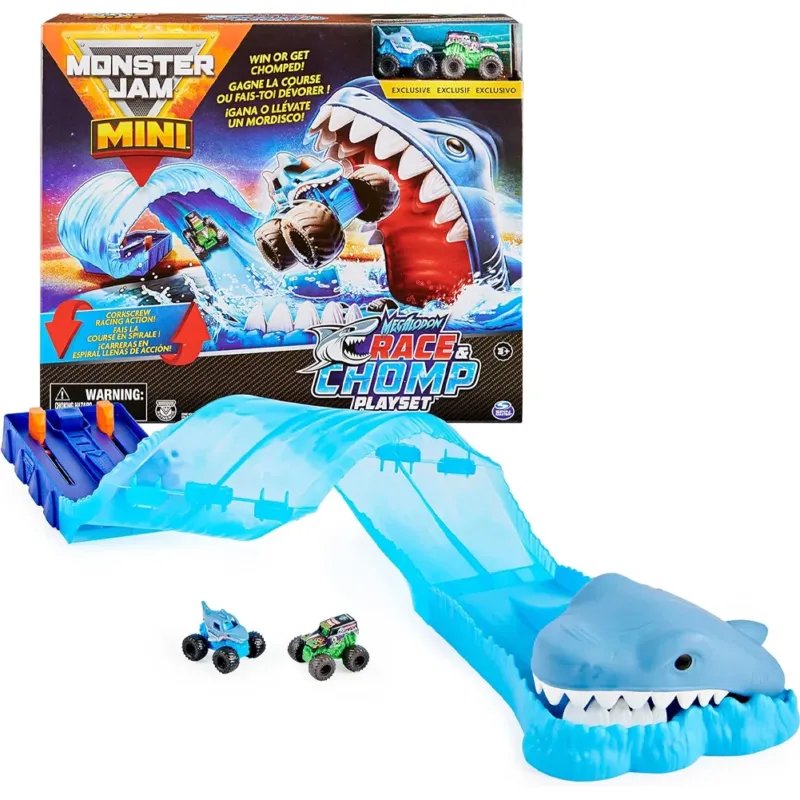 Nuovo Arrivo Monster Jam Playset Squalo Scala 1 80 Spin Master Pista Giocattolo Idea Regalo