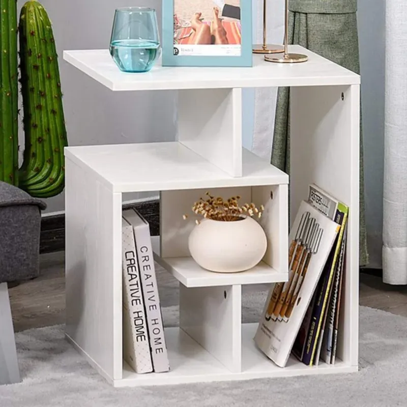 Offerta Limitata Libreria Tavolino Divano Design Moderno 4 Ripiani 45x40x55cm Casa Ufficio Bianco