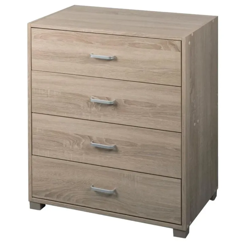Ultima Occasione Mobile Cassettiera Mobiletto 4 Cassetti in Legno Design Moderno Querci 68x40x82
