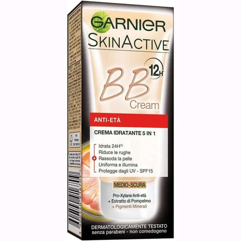 Garnier BB Cream Anti-Età Crema Viso di Pelle 5 in 1 Medio-Scuro 50 ml Compra Oggi Stesso