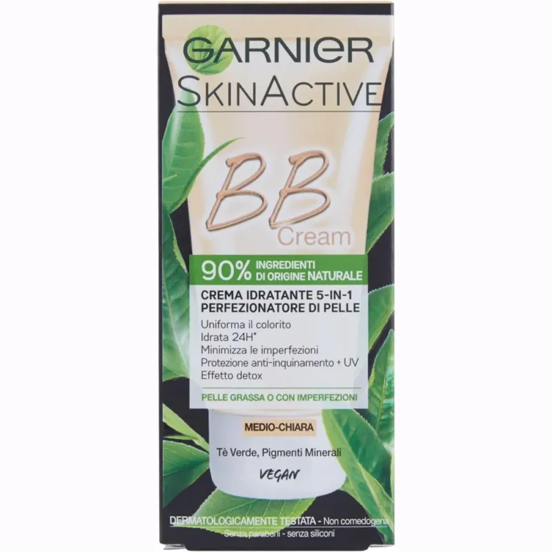 Super Prezzo Garnier BB Cream Natural Cream Idratante Tutto in 1 Pigmenti Naturali e Tè Verde